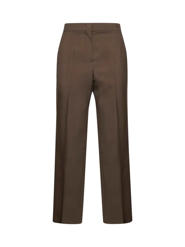 Dark Green Wool and Mohair Slim-Fit Trousers sold by Lord & Taylor