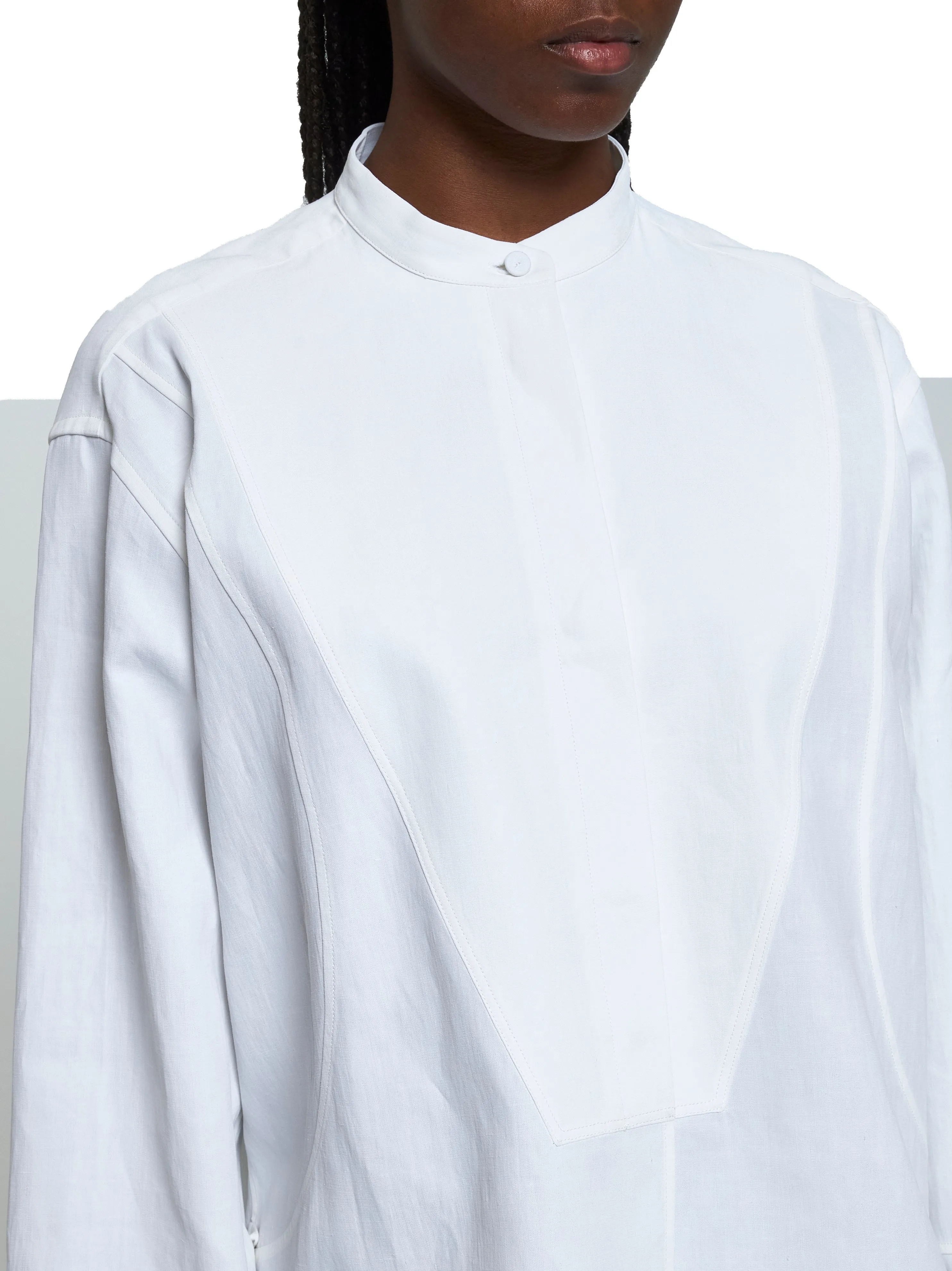 White Linen Boxy Shirt sold by Lord & Taylor product image thumbnail 5