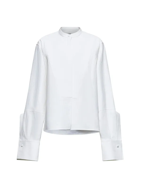 White Linen Boxy Shirt made by Jil Sander