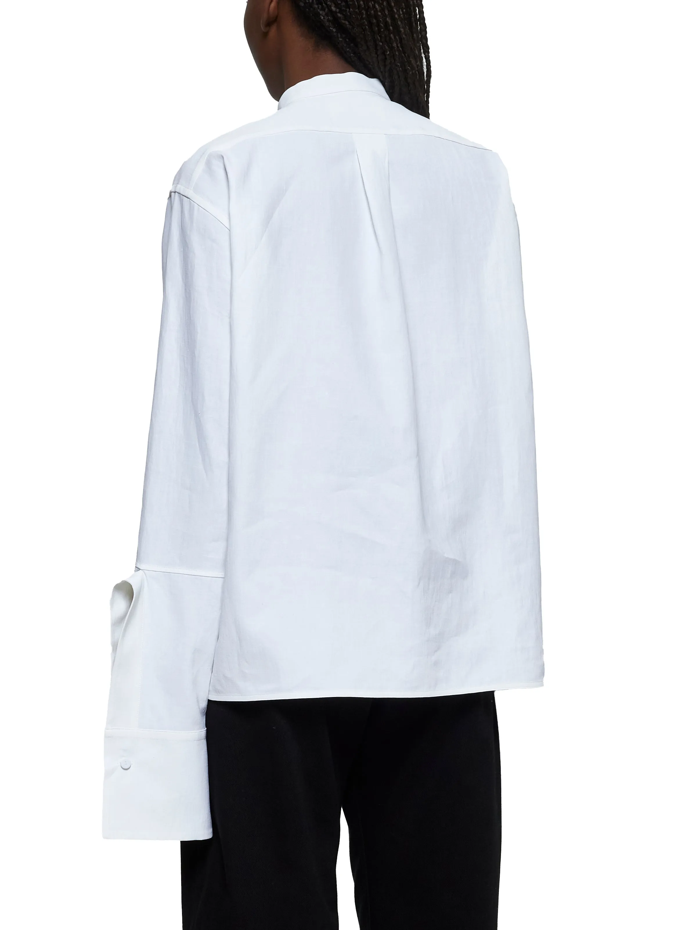 White Linen Boxy Shirt sold by Lord & Taylor product image thumbnail 4