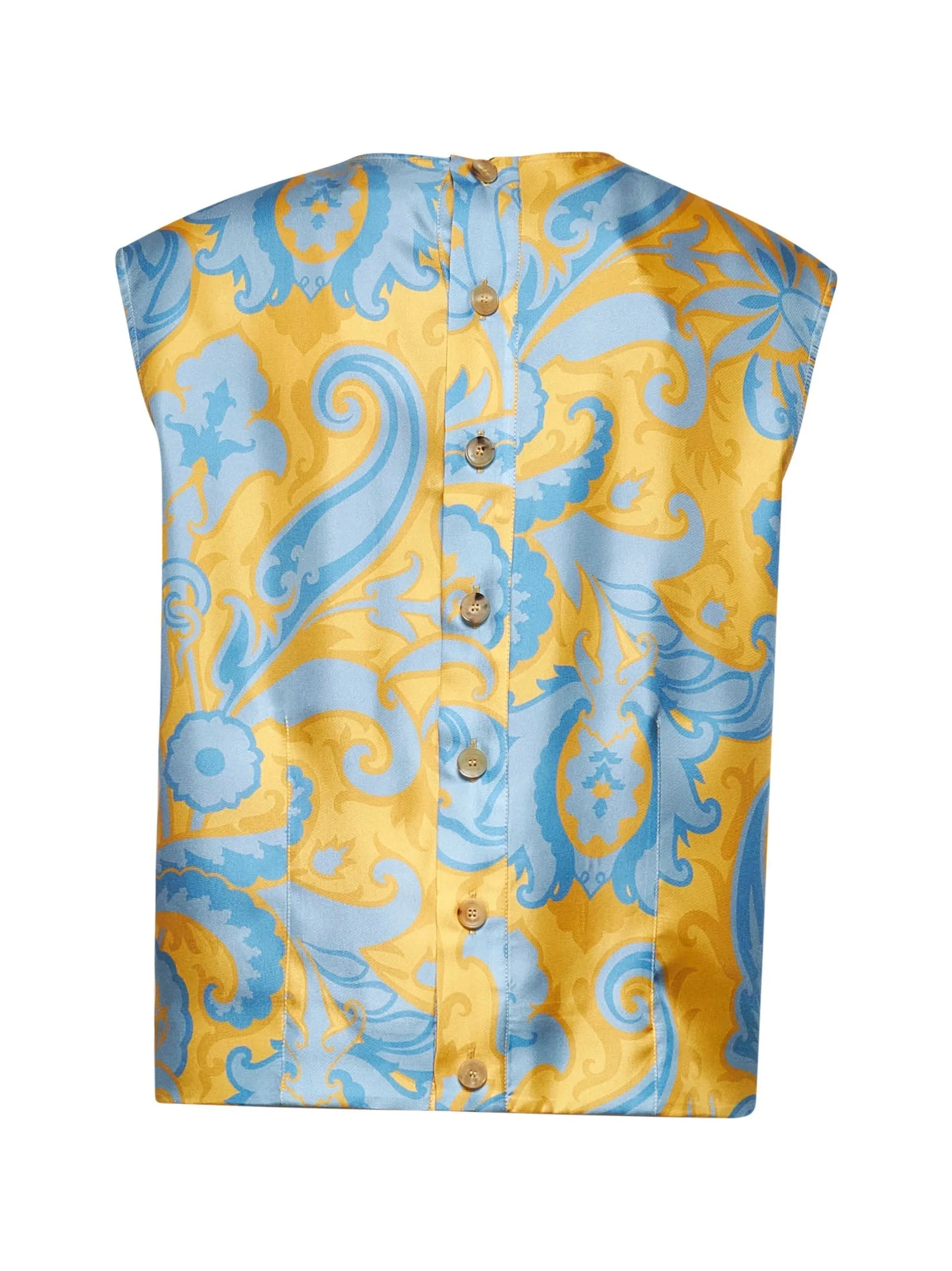 Yellow Paisley Print Silk Top sold by Lord & Taylor product image thumbnail 2
