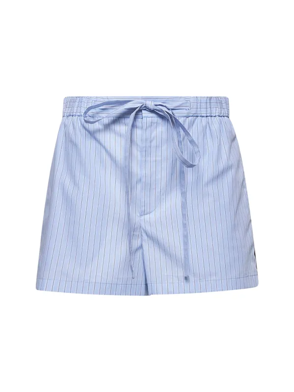 Light Blue Striped Cotton Embroidered Shorts sold by Lord & Taylor