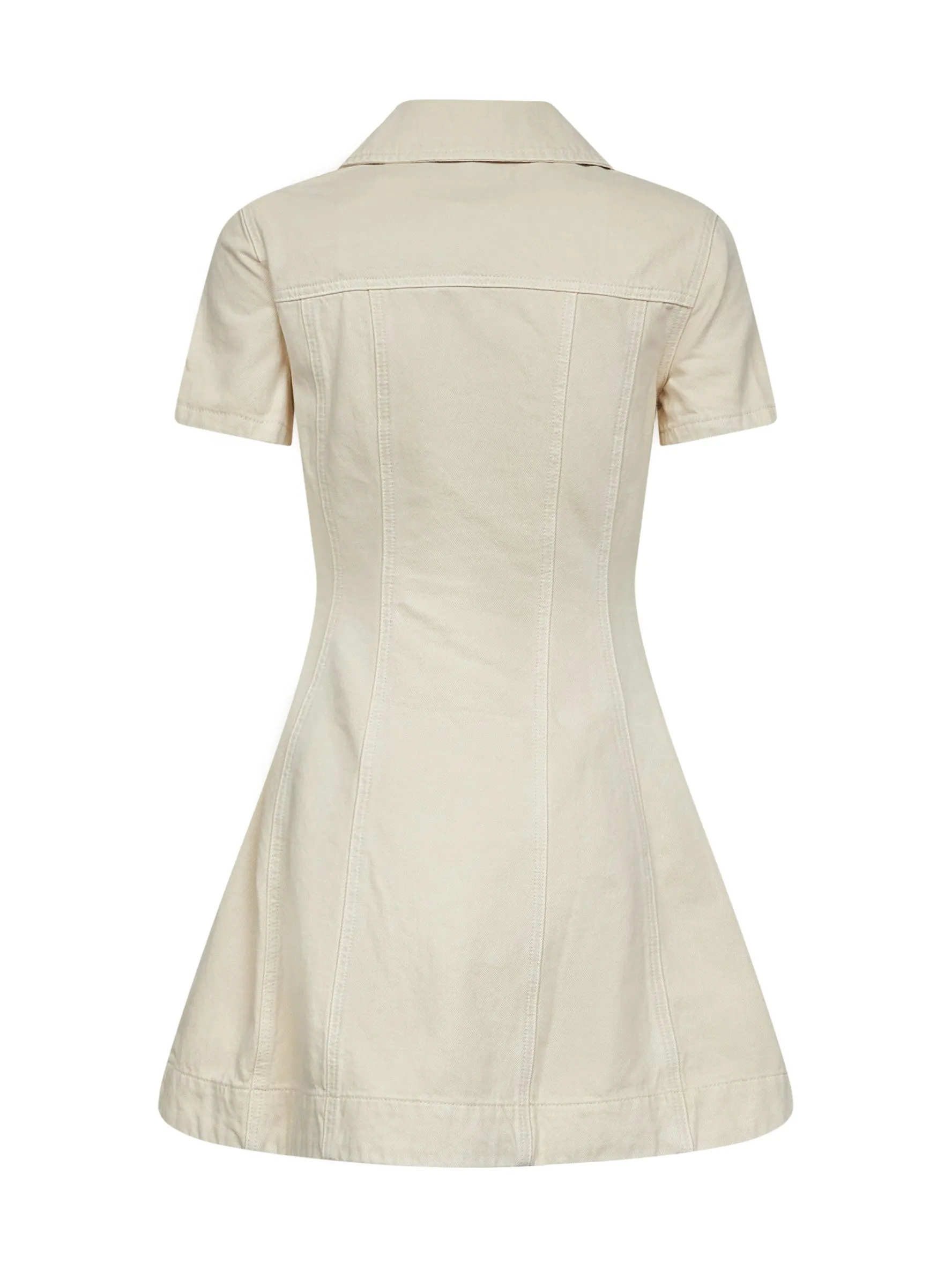 Cream Cotton Denim Mini Dress sold by Lord & Taylor product image thumbnail 2