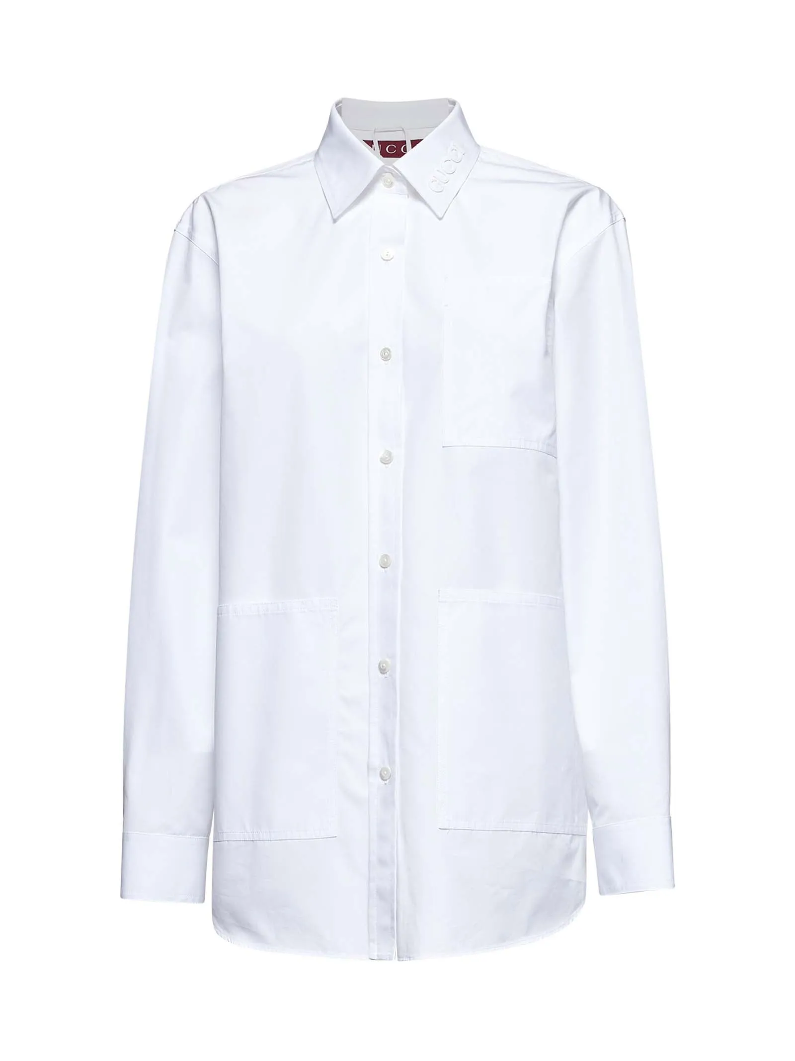 White Poplin Logo Shirt sold by Lord & Taylor