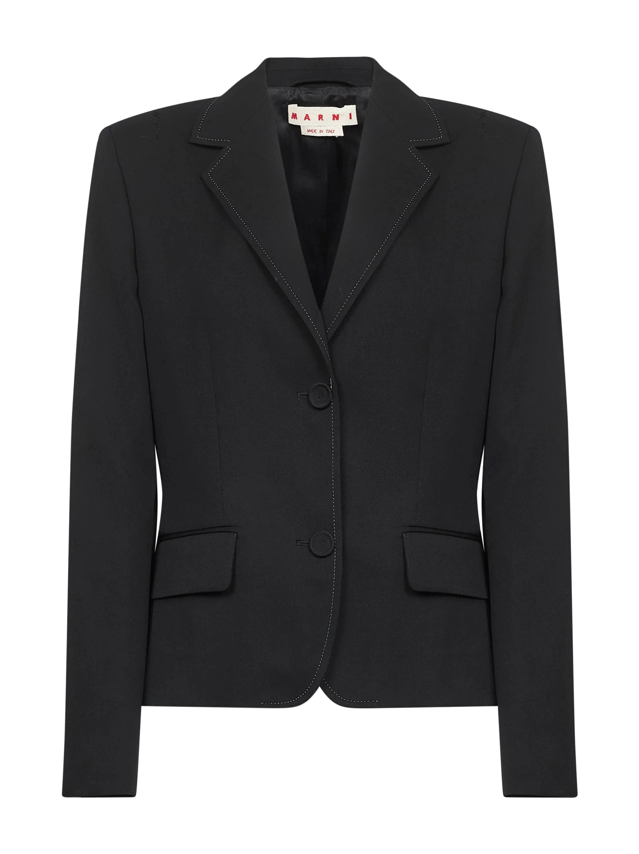 Black Wool Single-Breasted Blazer sold by Lord & Taylor