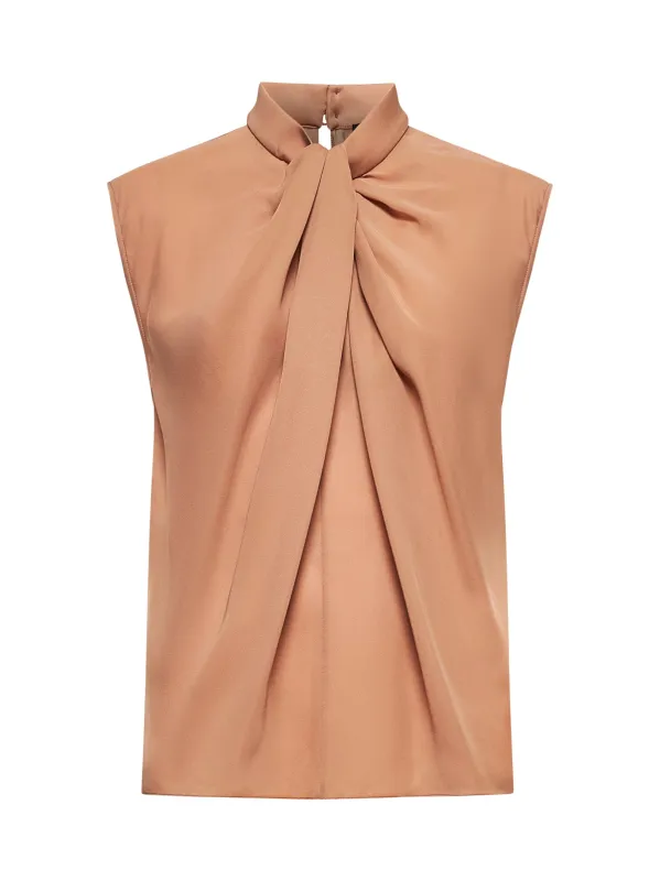 Pink Washed Double Silk Georgette Top sold by Lord & Taylor