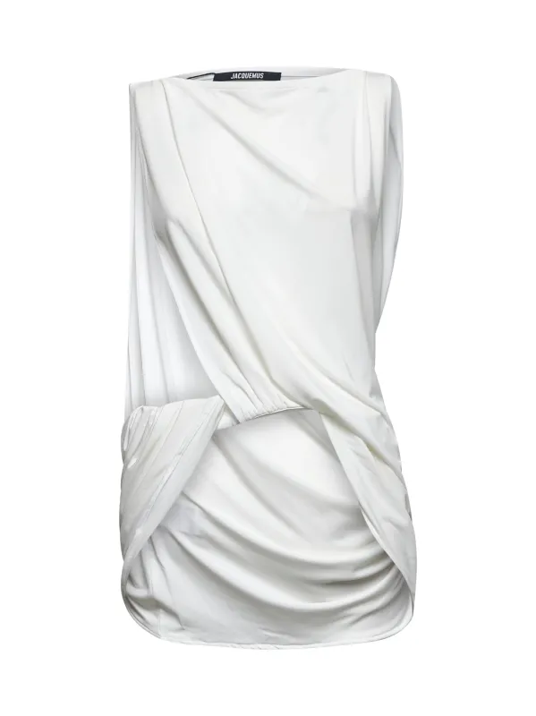 White The Peplo Top made by Jacquemus