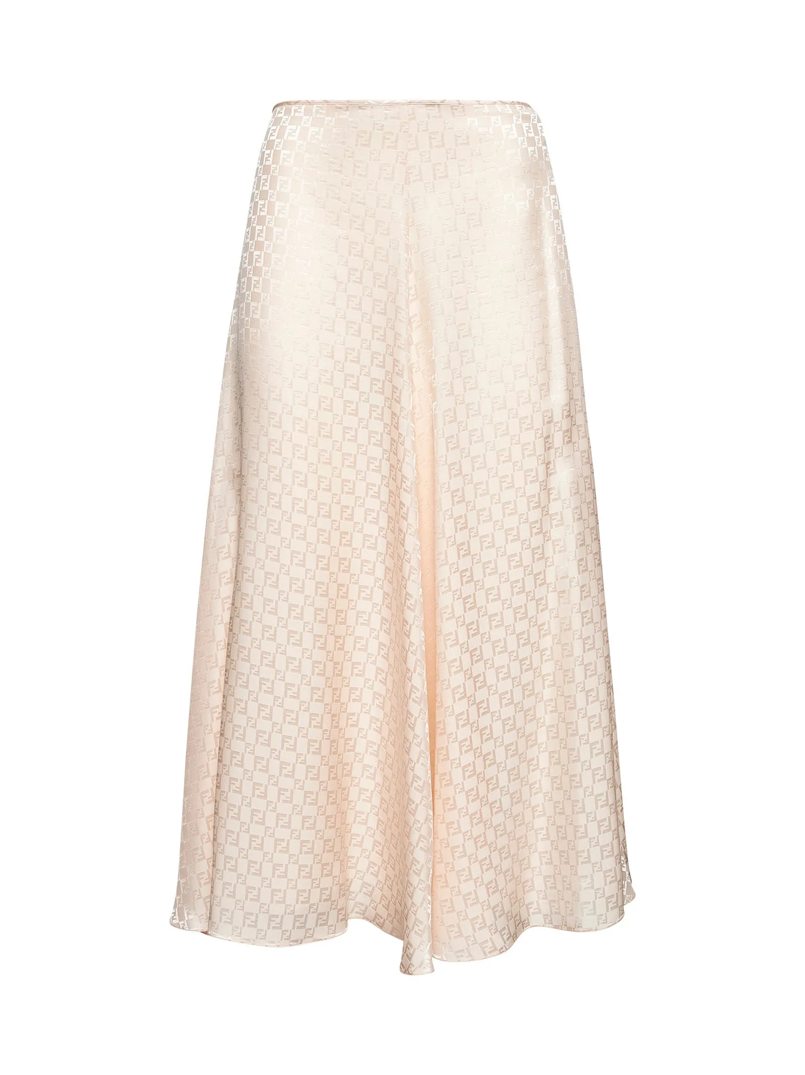 Pink FF Silk Flared Midi Skirt sold by Lord & Taylor