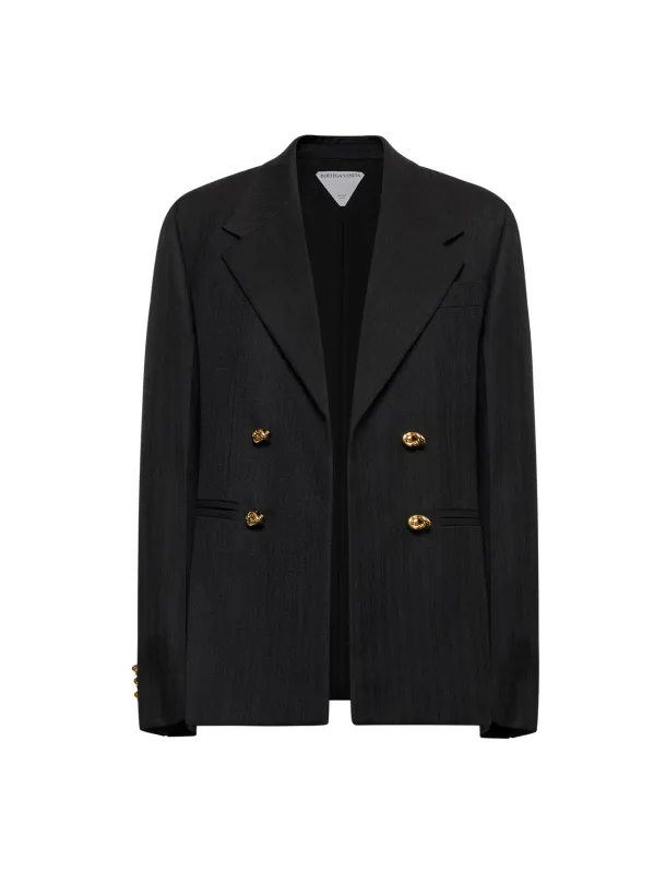 Black Wool Striped Blazer sold by Lord & Taylor