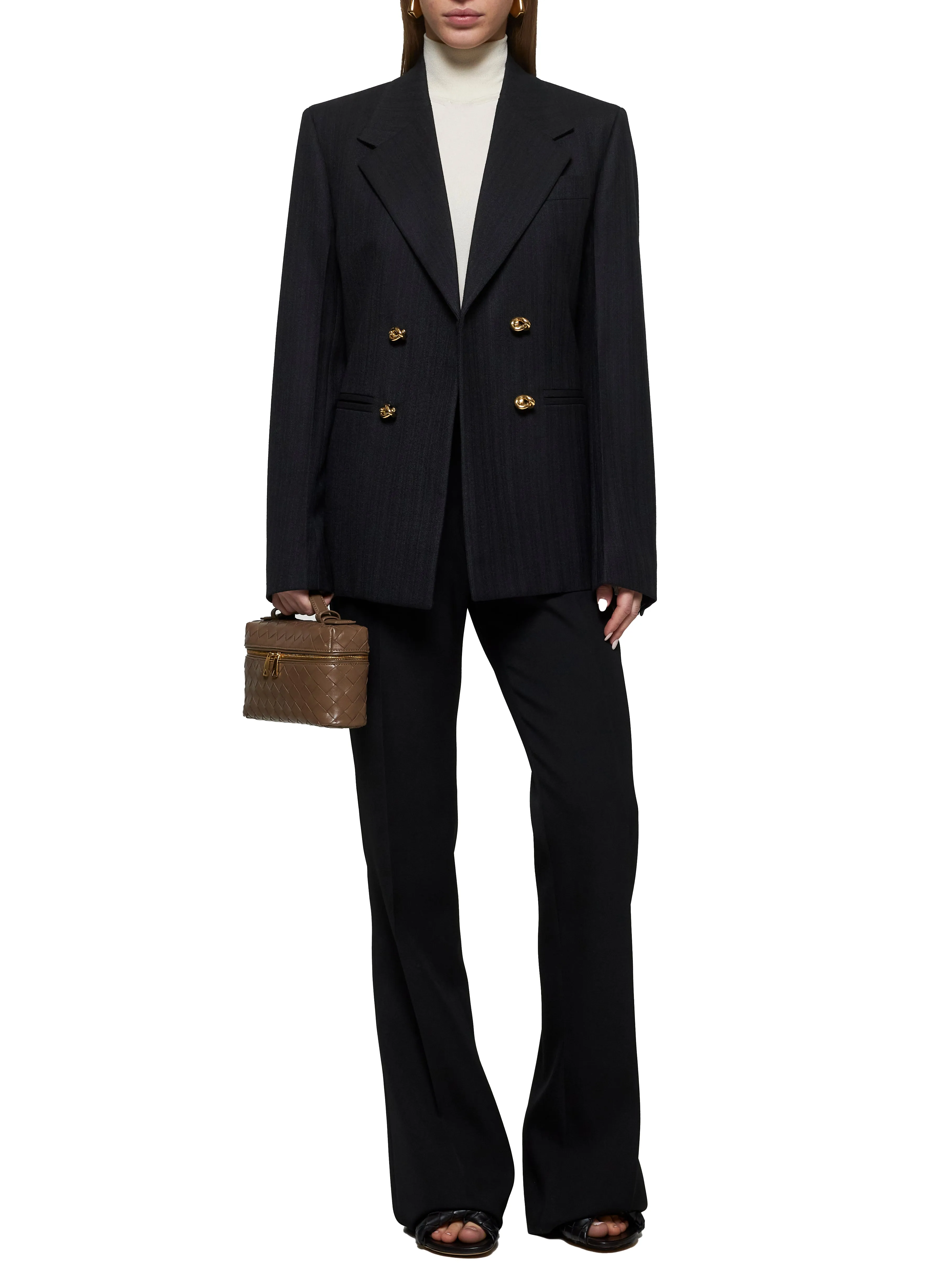 Black Wool Striped Blazer sold by Lord & Taylor product image thumbnail 2