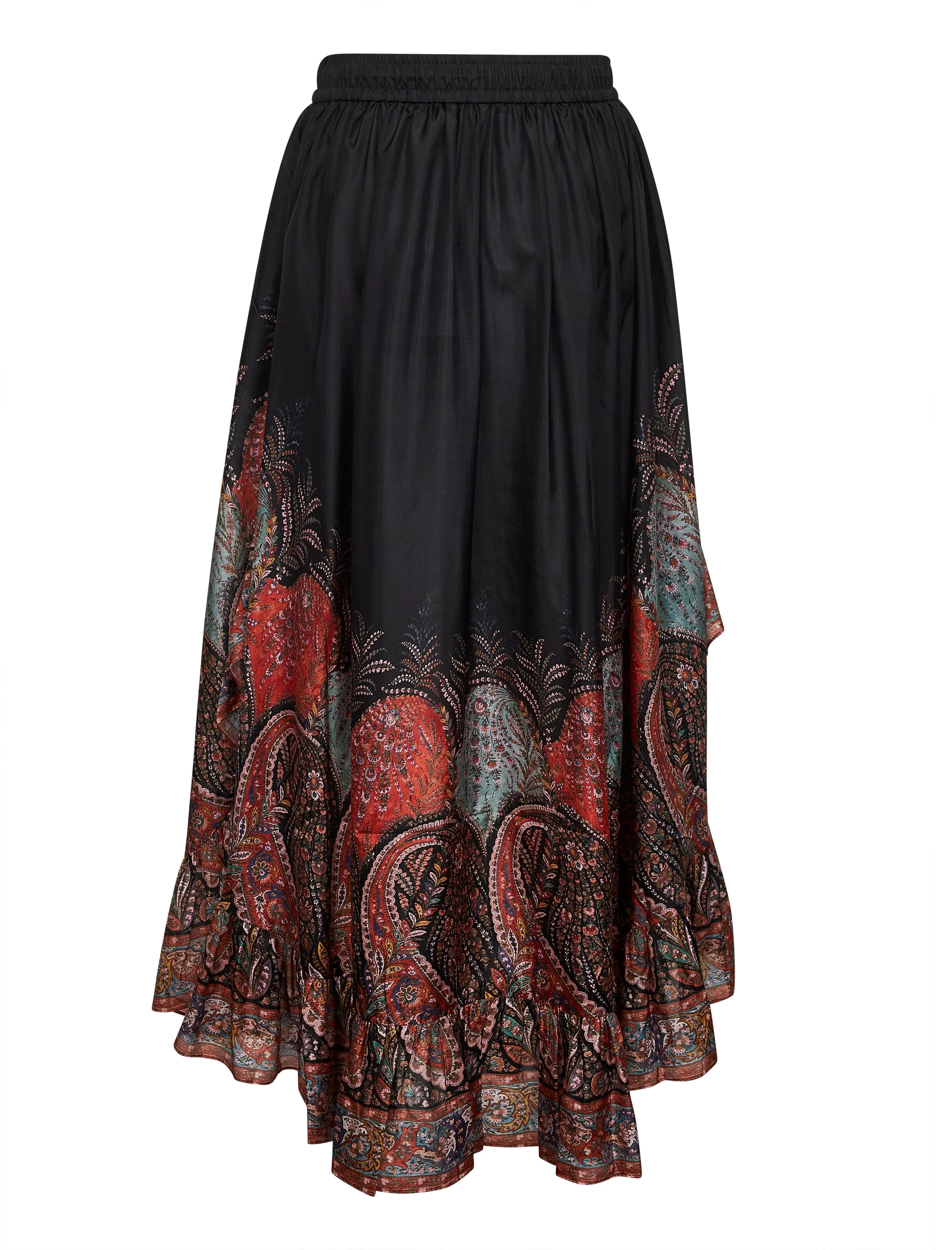 Black Paisley Habotai Silk Rhiannon Maxi Skirt sold by Lord & Taylor product image thumbnail 2
