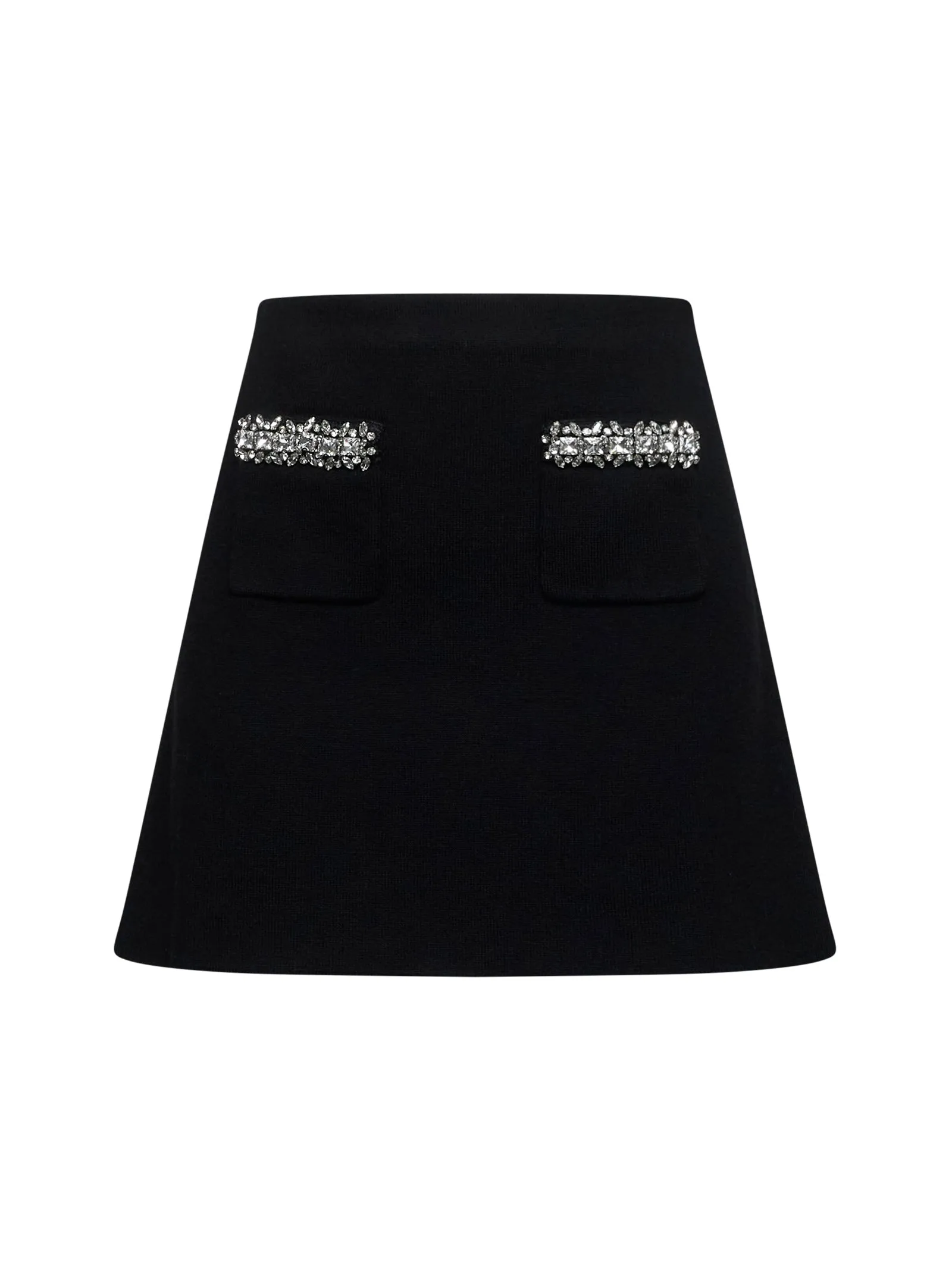 Black Embellished Knit Mini Skirt sold by Lord & Taylor