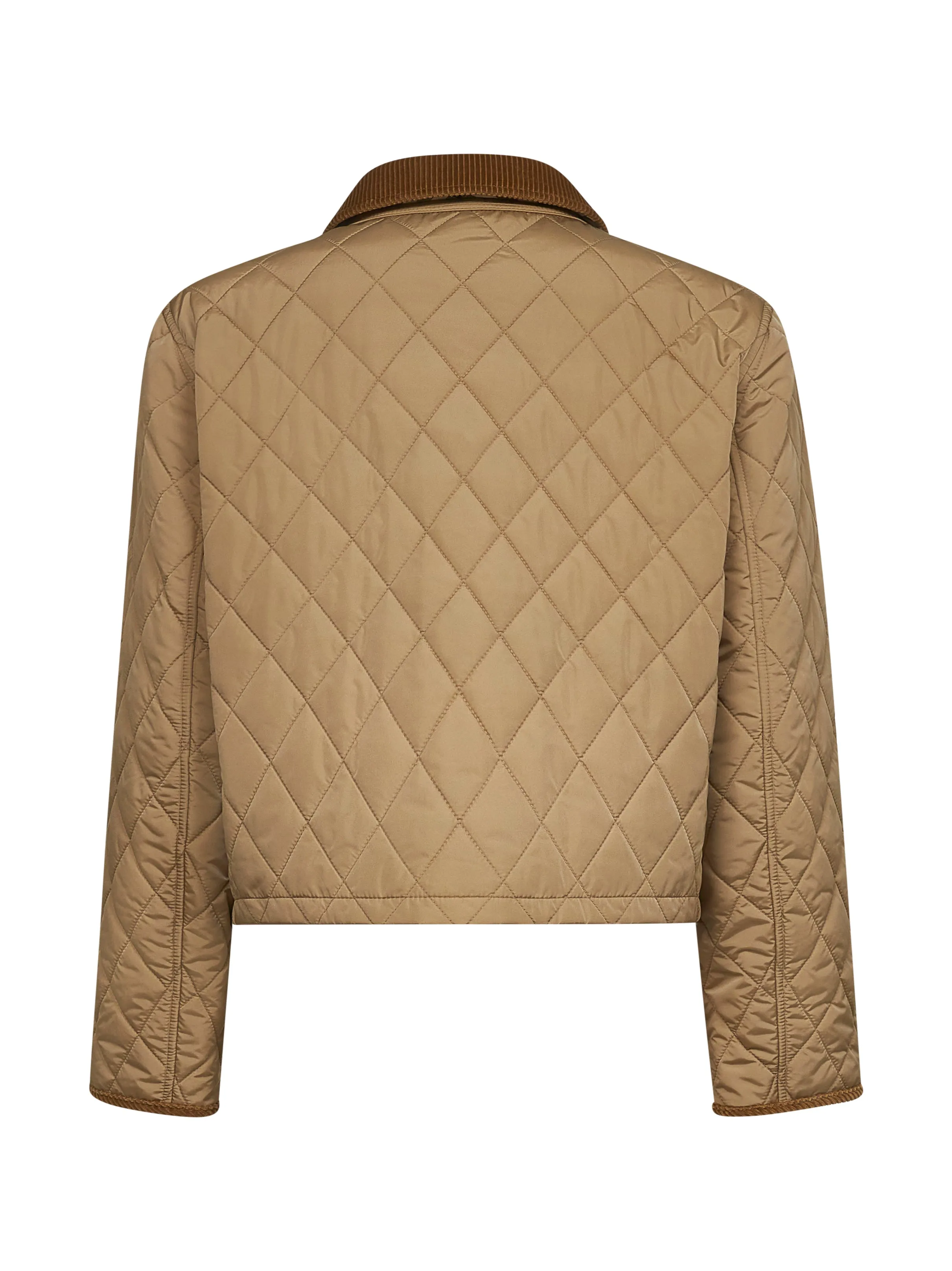 Beige Quilted Nylon Cropped Jacket sold by Lord & Taylor product image thumbnail 2