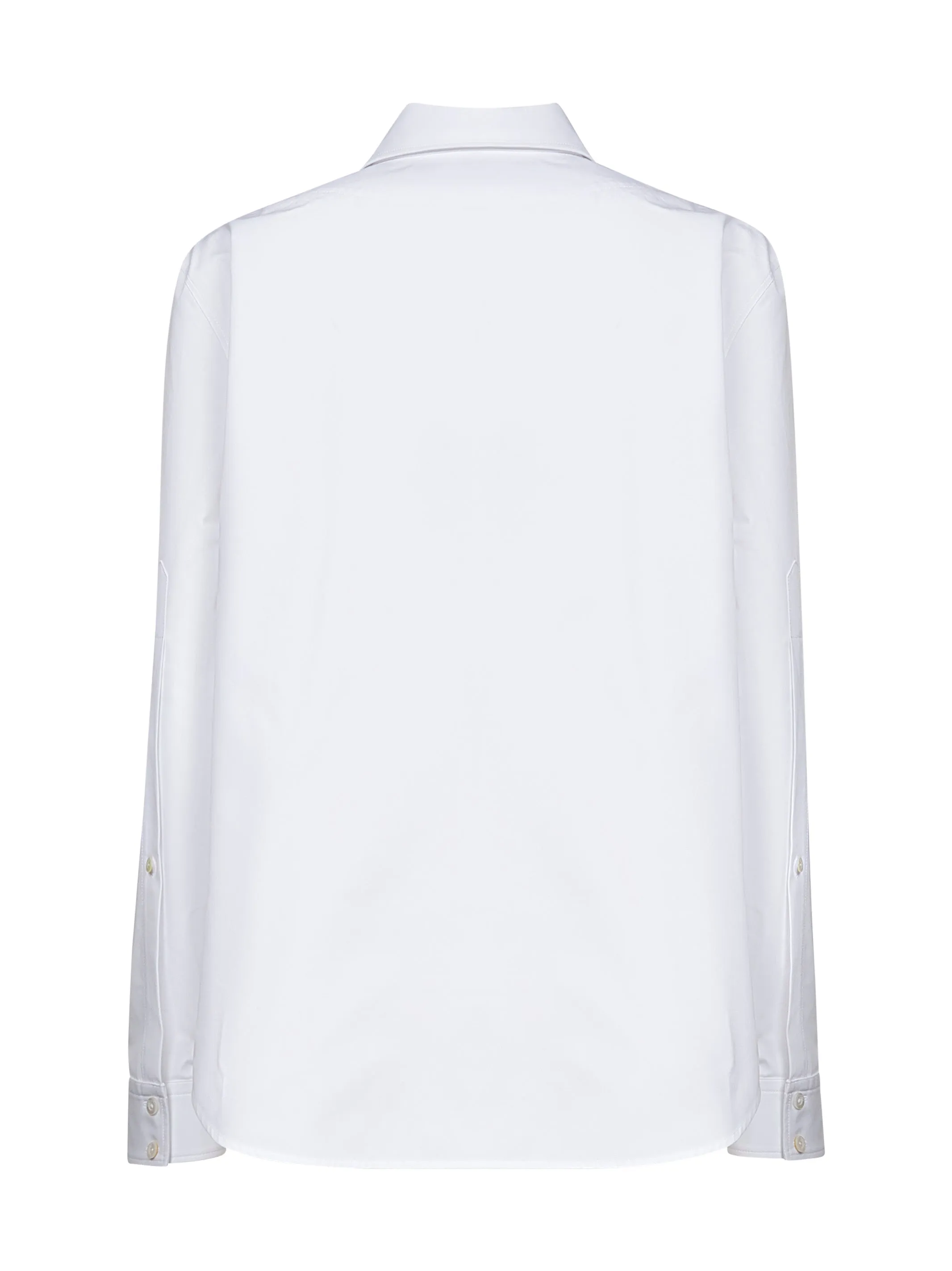 White Cotton Poplin Shirt with Horsebit sold by Lord & Taylor product image thumbnail 2