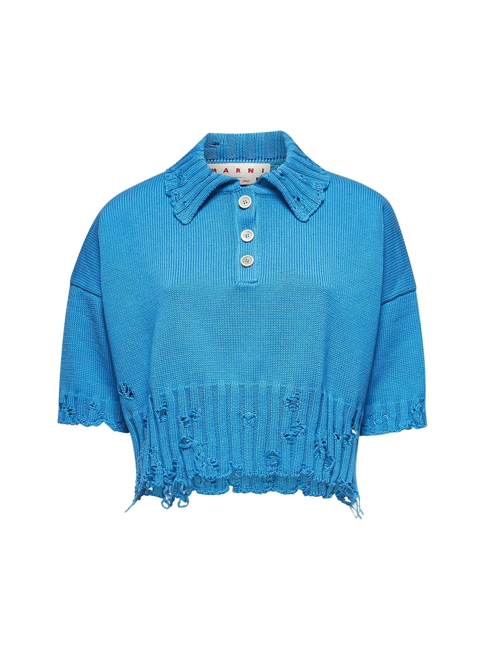 Light Blue Cotton Embroidery Polo Shirt sold by Lord & Taylor