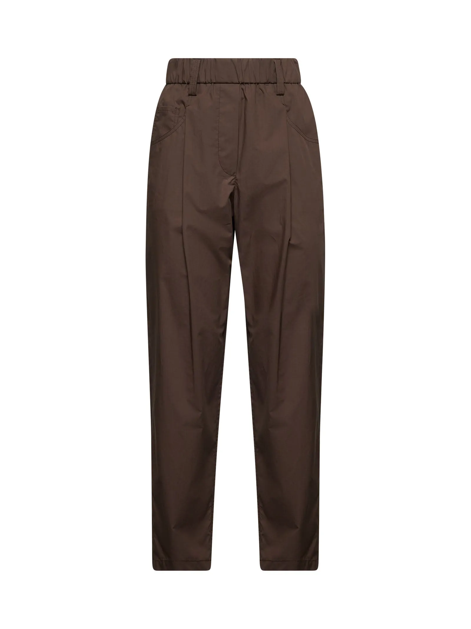 Brown Cotton Tapered Trousers sold by Lord & Taylor