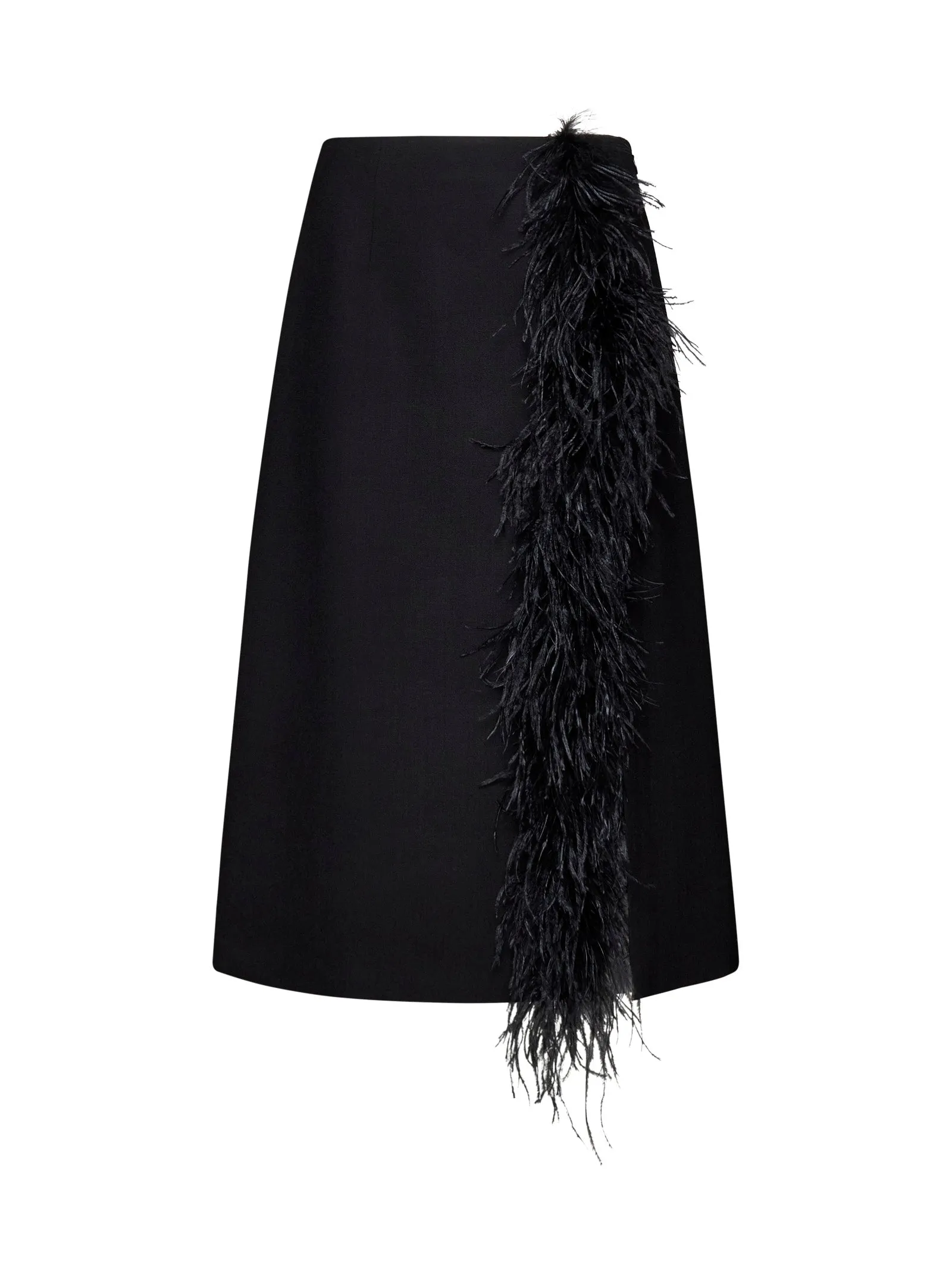 Prada Feathers Wool Midi Skirt sold by Lord & Taylor