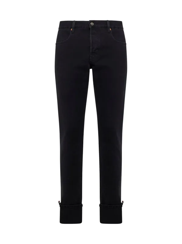 Gucci Web Turn-Up Slim-Fit Jeans sold by Lord & Taylor