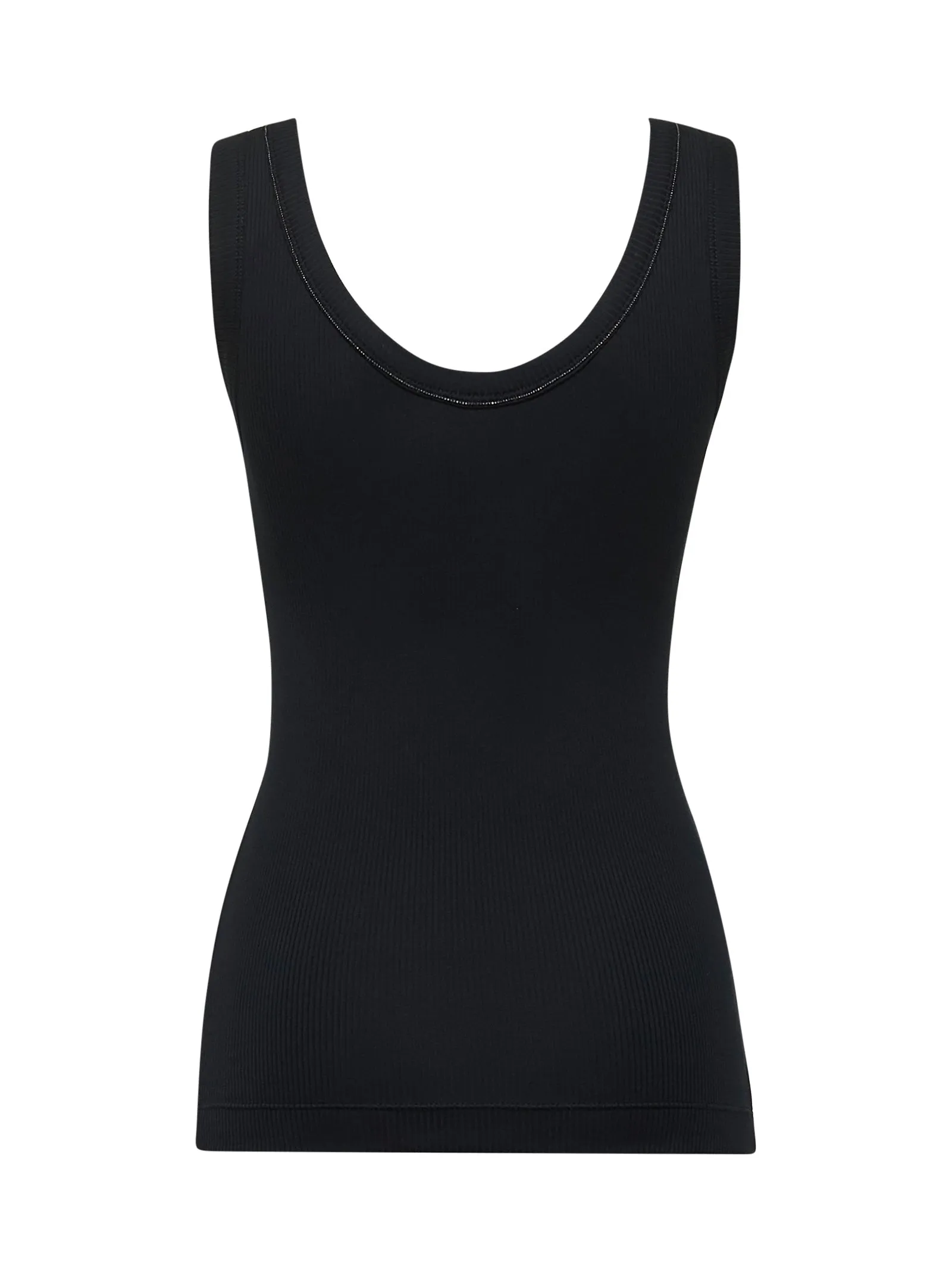 Black Ribbed Jersey Monili Top sold by Lord & Taylor product image thumbnail 2