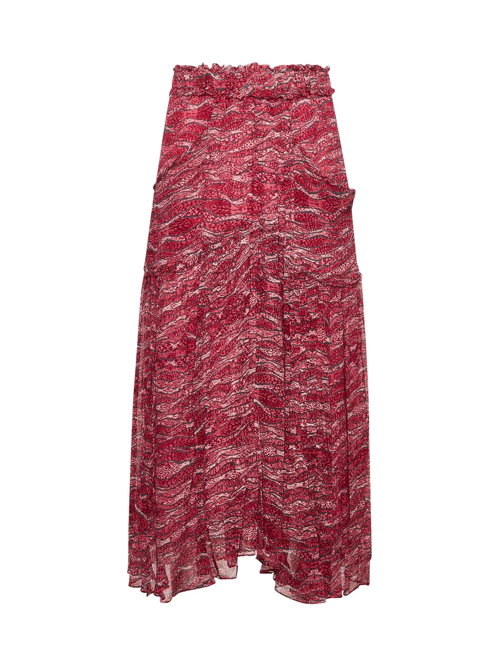 Red Printed Muslin Veronique Long Skirt sold by Lord & Taylor