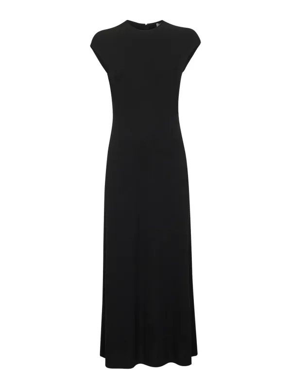 Black Fluid Stretch Jersey Long Dress sold by Lord & Taylor