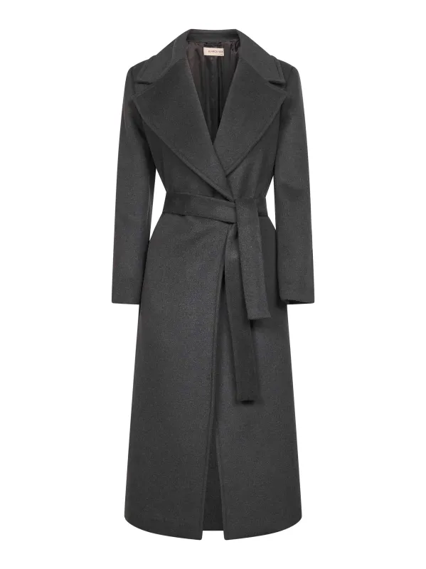 Anthracite Wool Blend Calistea Wrap Coat sold by Lord & Taylor