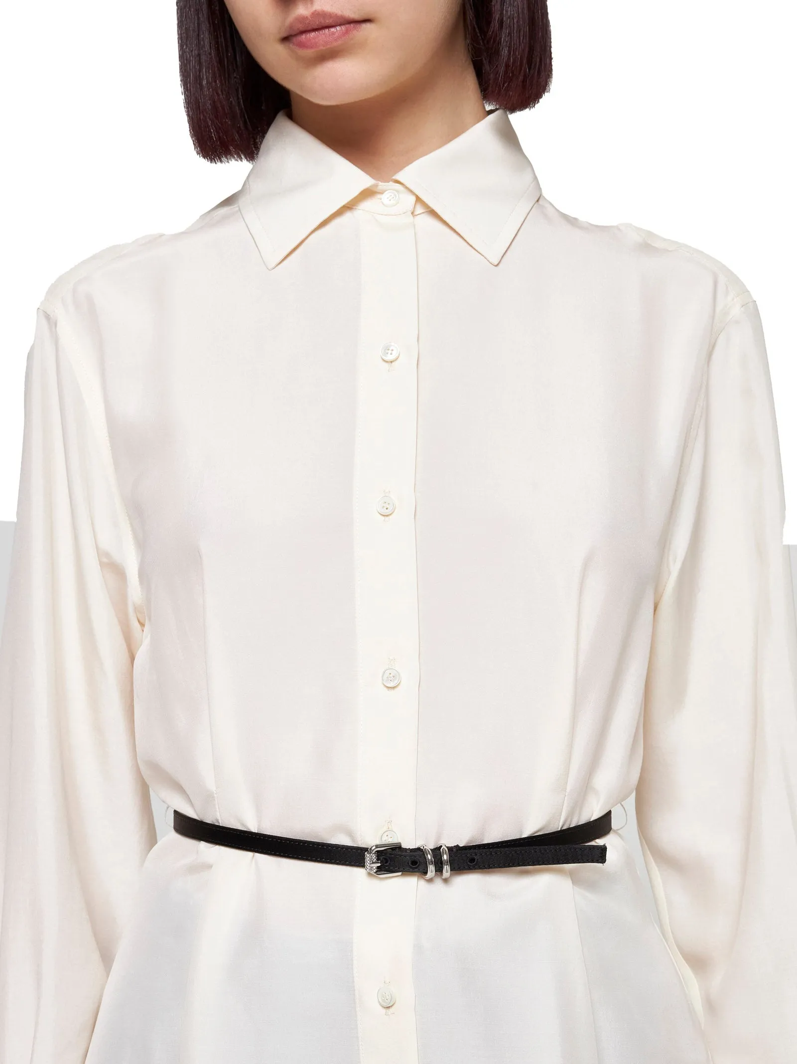 Ivory Silk Voyou Shirt sold by Lord & Taylor product image thumbnail 5
