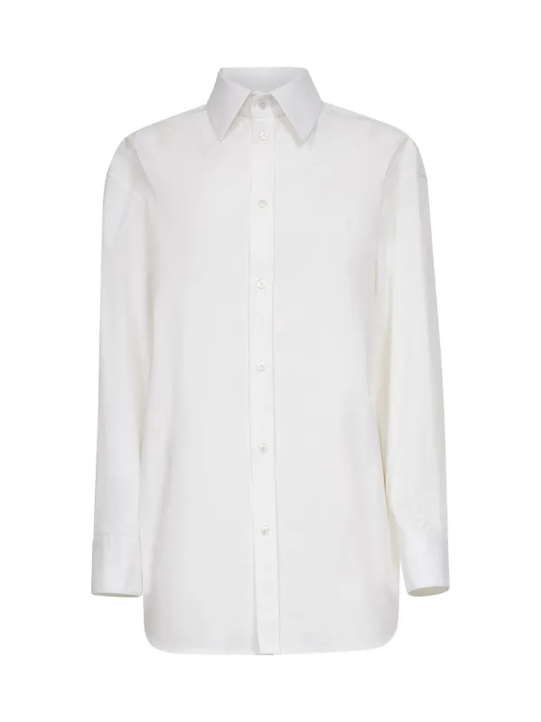 White Cotton Poplin Cassandre Shirt sold by Lord & Taylor