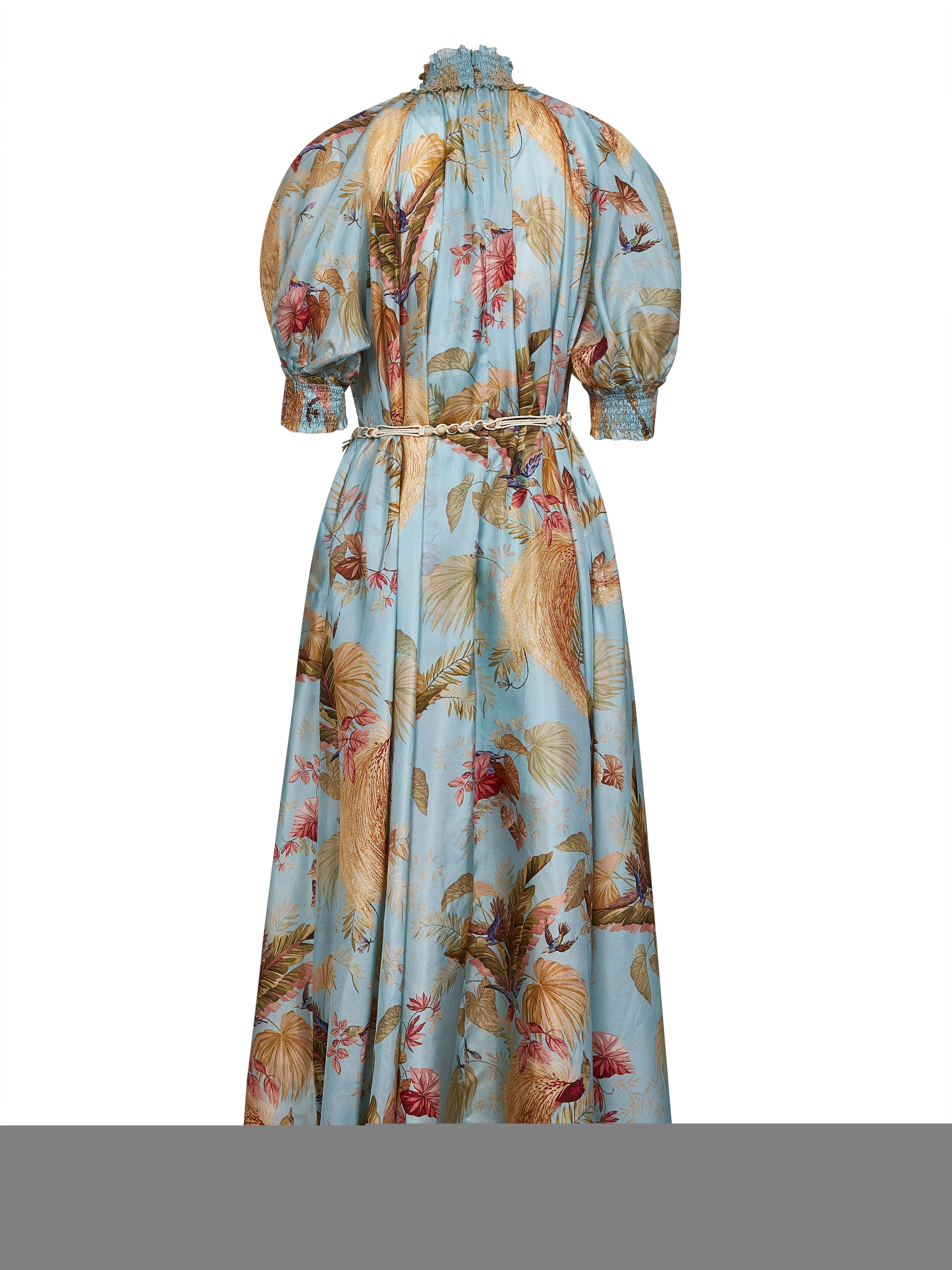 Aqua Palm Floral Silk Ascension Maxi Dress sold by Lord & Taylor product image thumbnail 3
