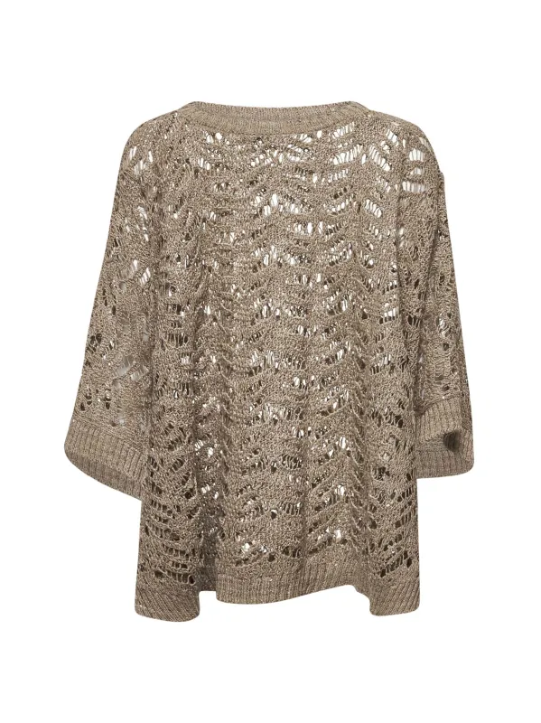 Beige Knit Dazzling Cape sold by Lord & Taylor