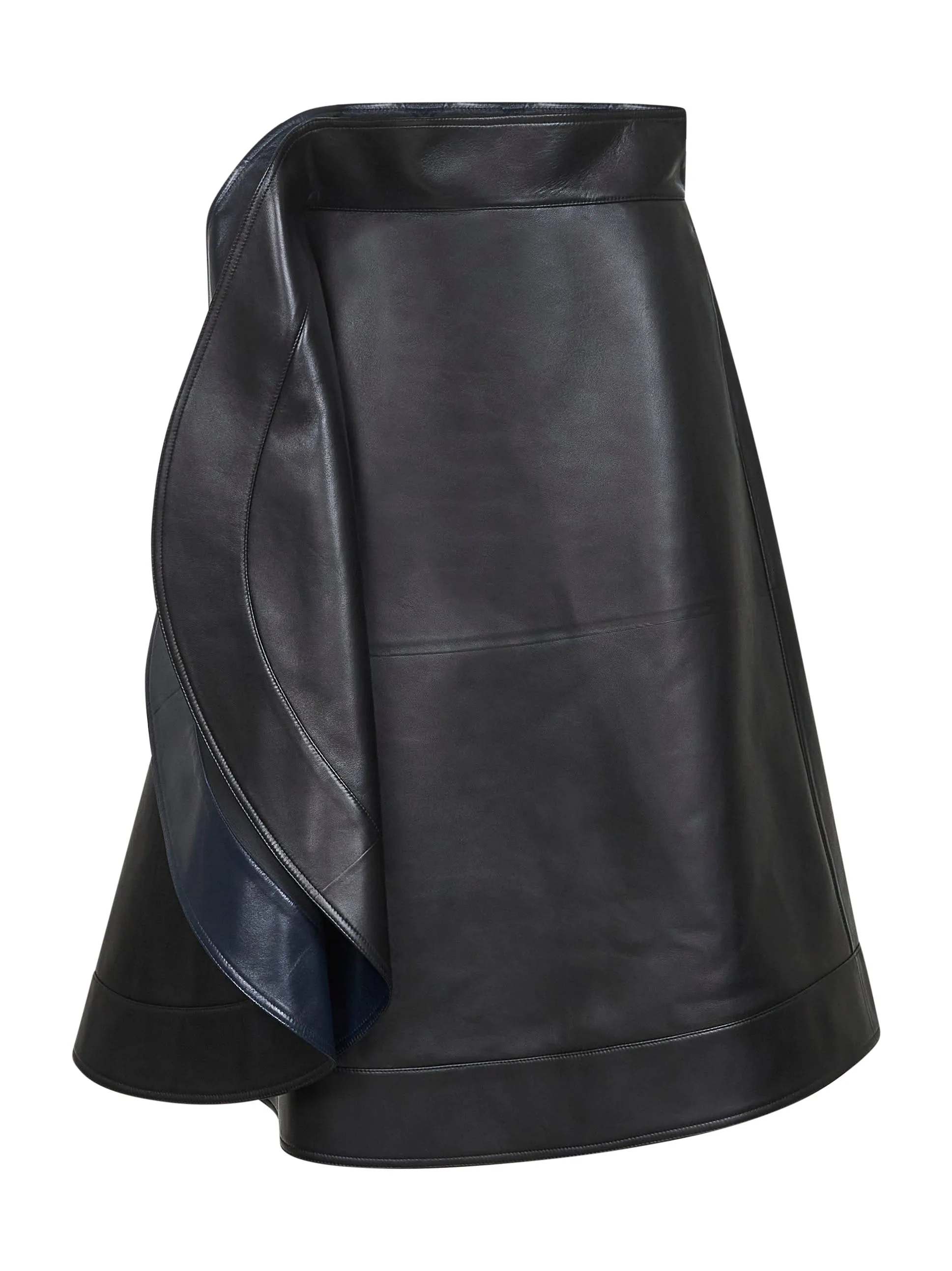 Black Nappa Leather A-Line Skirt sold by Lord & Taylor