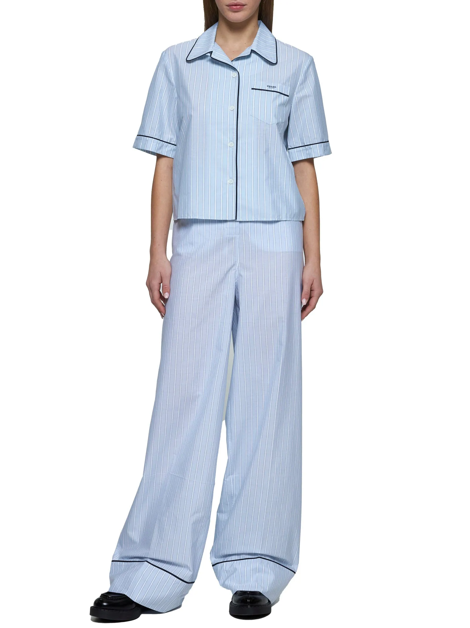 Prada Pinstripe Cotton Shirt sold by Lord & Taylor product image thumbnail 2