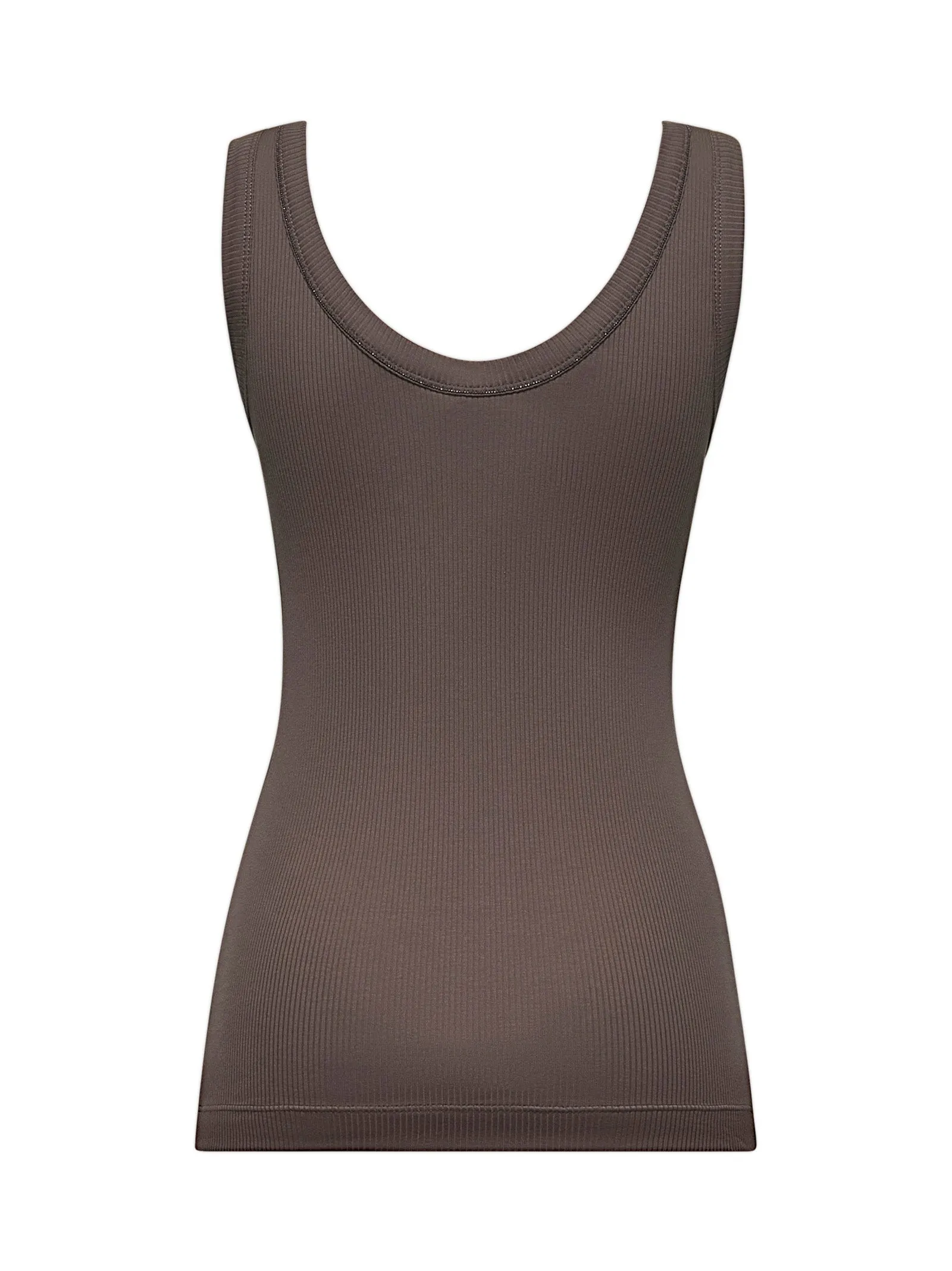 Brown Ribbed Jersey Monili Top sold by Lord & Taylor product image thumbnail 2