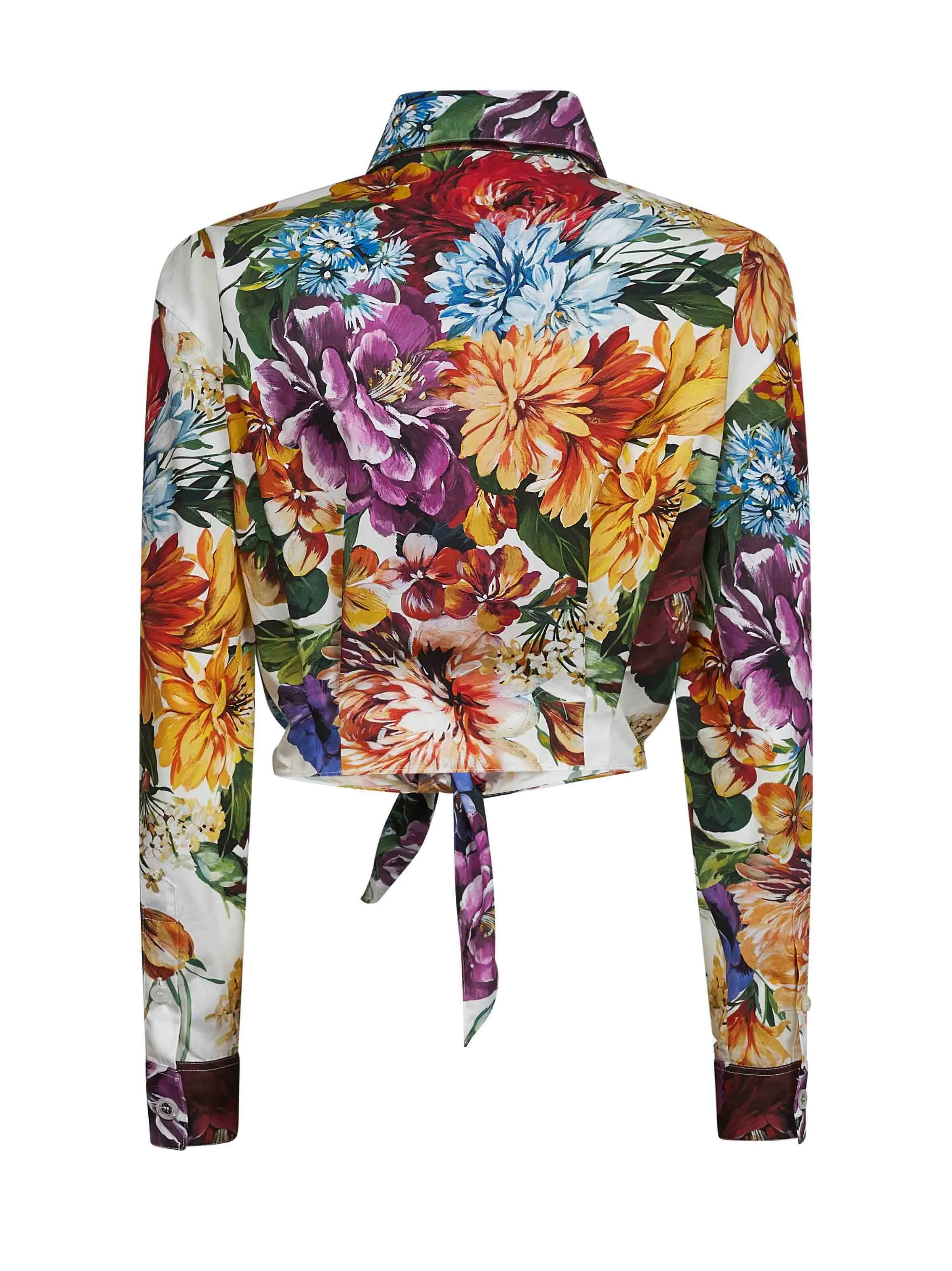 Bouquet Flower Print Poplin Tied Shirt sold by Lord & Taylor product image thumbnail 2