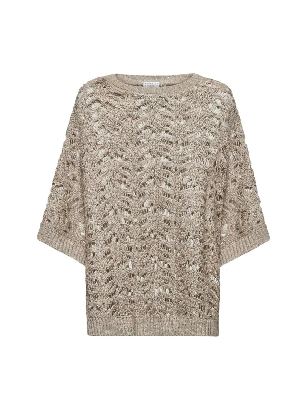 Ivory Knit Dazzling Cape sold by Lord & Taylor