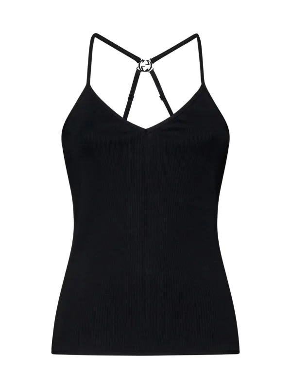 Gucci Logo-Plaque Jersey Top sold by Lord & Taylor