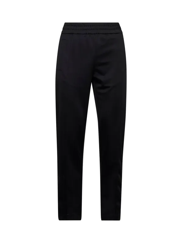 Black Curved Logo Track Pants sold by Lord & Taylor