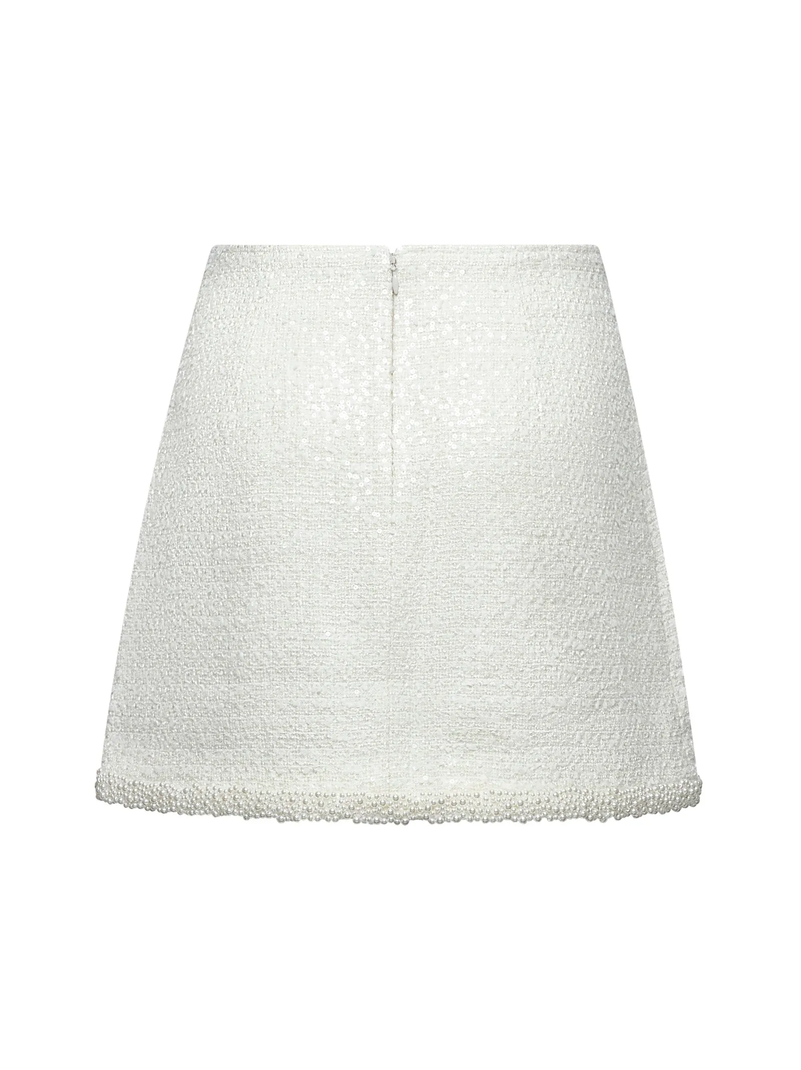 Cream Sequin Bouclé Mini Skirt sold by Lord & Taylor product image thumbnail 2