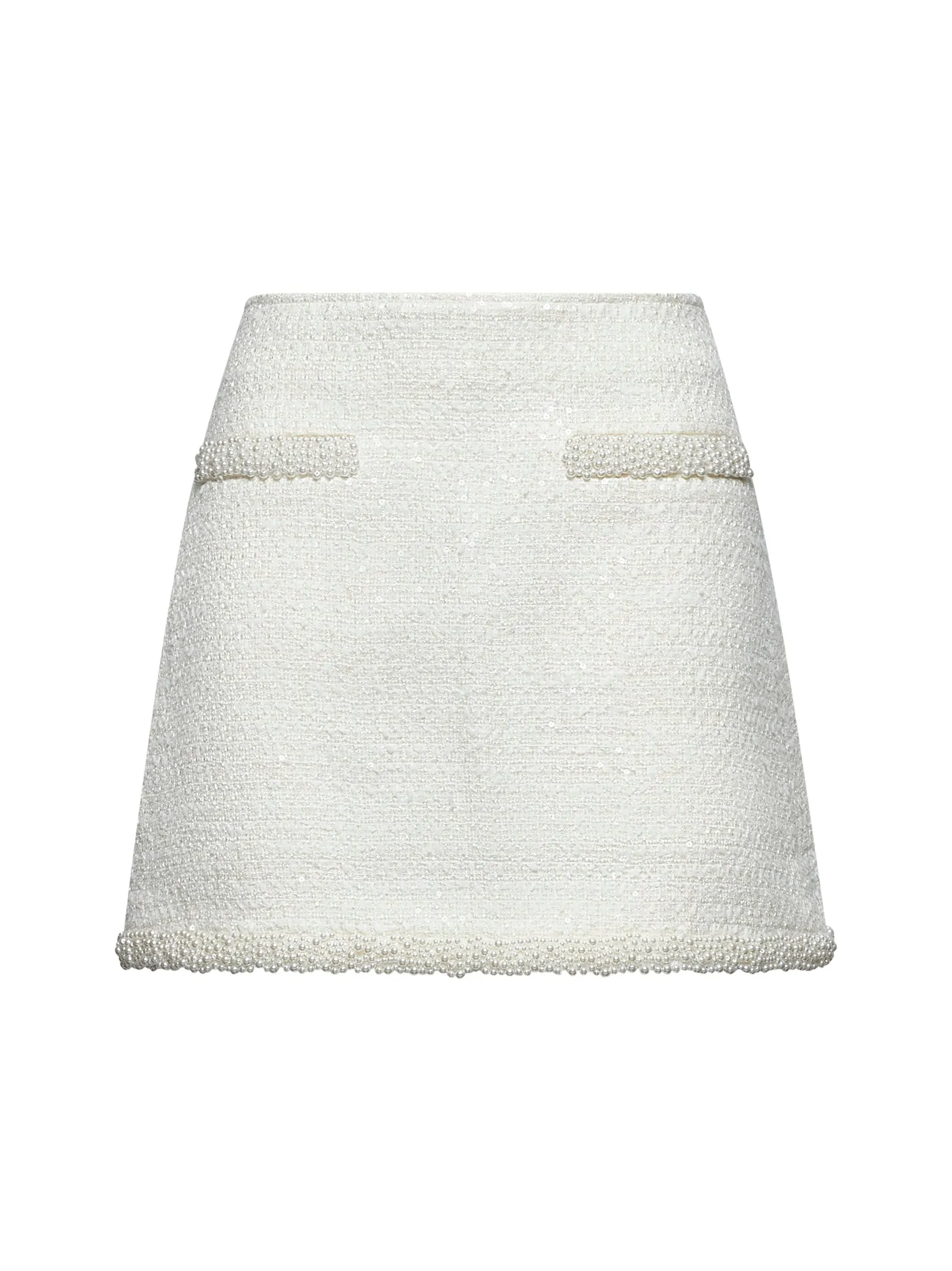 Cream Sequin Bouclé Mini Skirt sold by Lord & Taylor