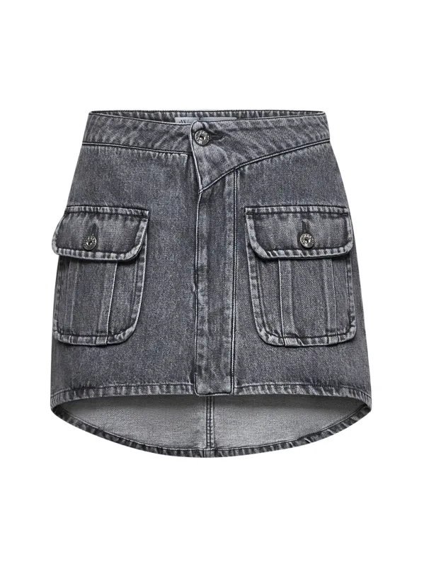 スカート J W ANDERSON CURVED PATCH POCKET MINI SKIRT JW Anderson Patch Pocket Mini Denim Skirt | Neiman Marcus