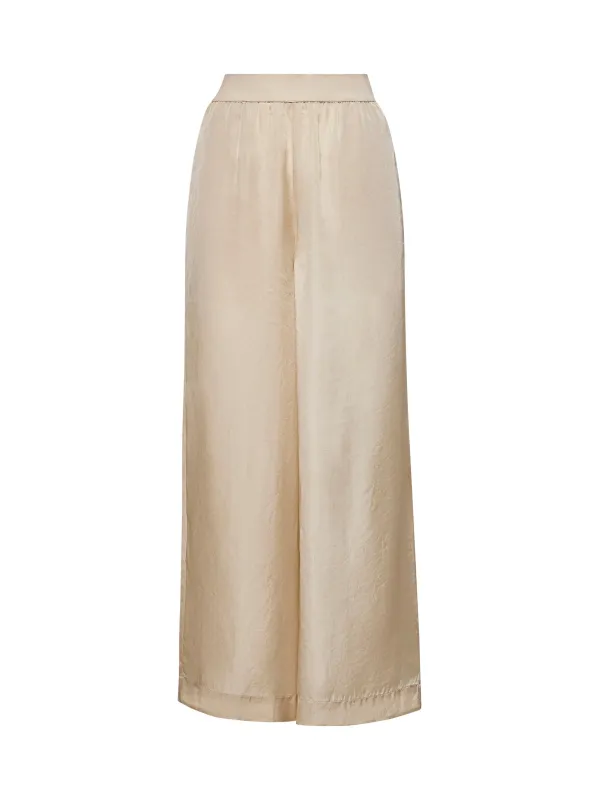 Beige Cupro Pansy Culotte Trousers sold by Lord & Taylor