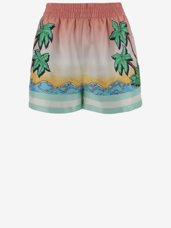 Silk Graphic Print Short Pants sold by Lord & Taylor