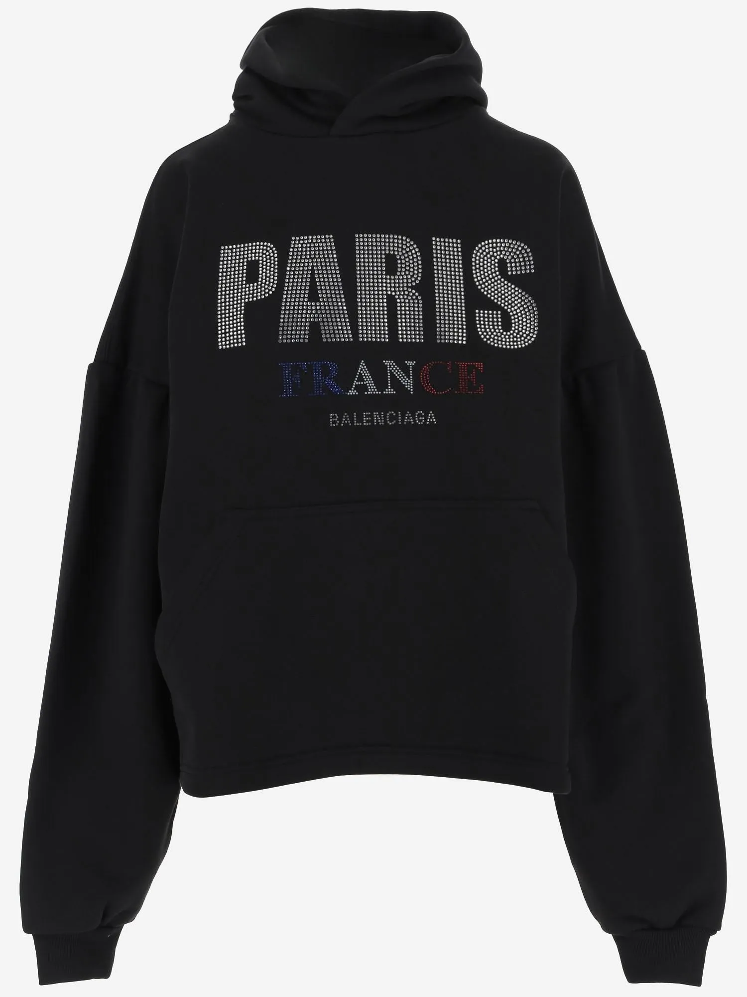 Paris Rhinestone Cropped Cotton Sweatshirt sold by Lord & Taylor