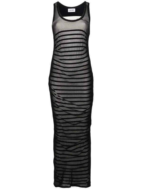 Jean Paul Gaultier Bi-Material Marinière Long Dress made by Jean Paul Gaultier