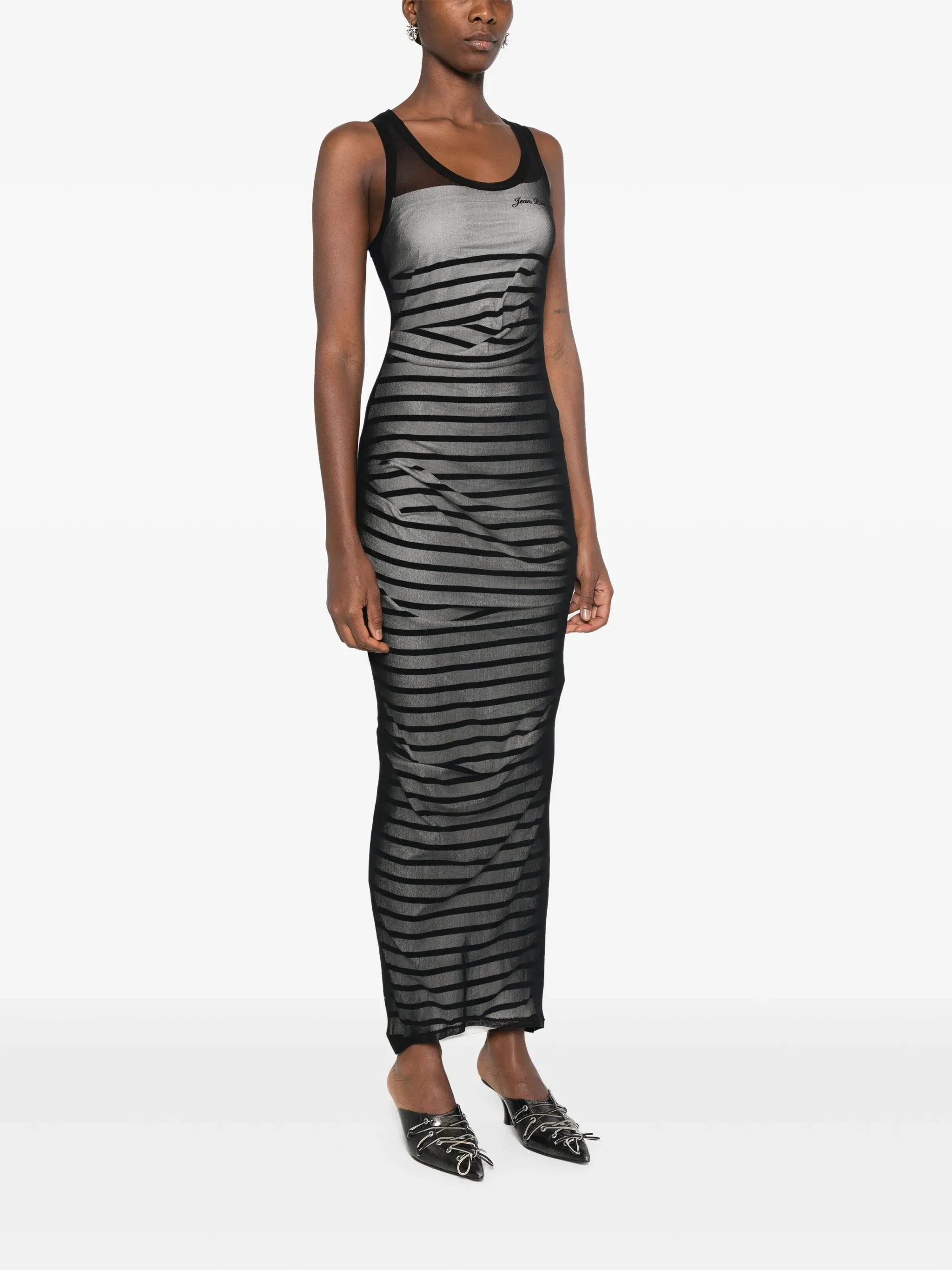 Jean Paul Gaultier Bi-Material Marinière Long Dress sold by Lord & Taylor product image thumbnail 2