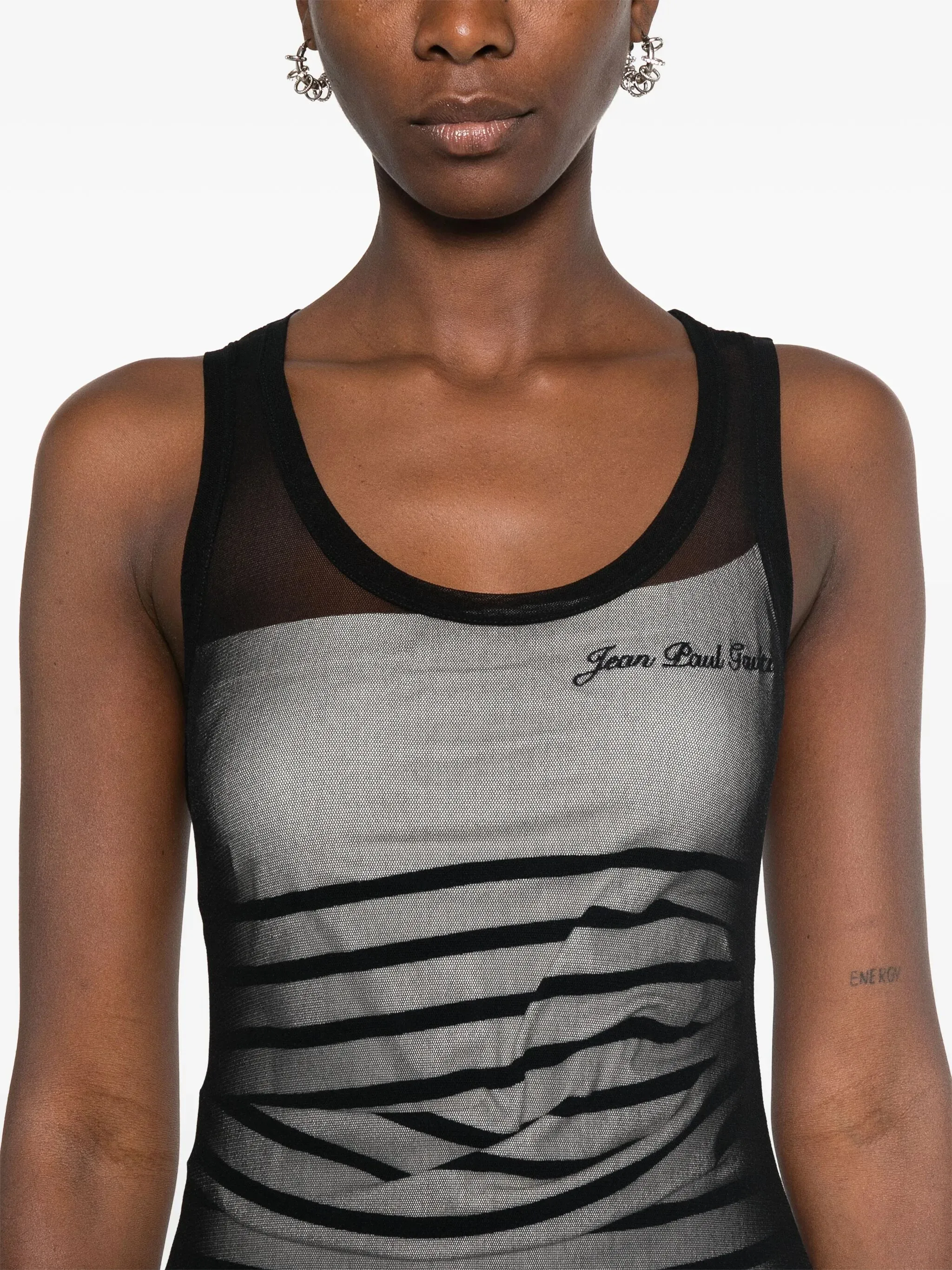 Jean Paul Gaultier Bi-Material Marinière Long Dress sold by Lord & Taylor product image thumbnail 5