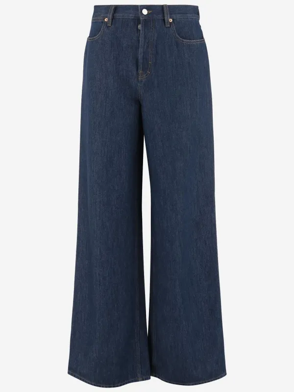 5 POCKET WIDE DENIM JEANS sold by Lord & Taylor
