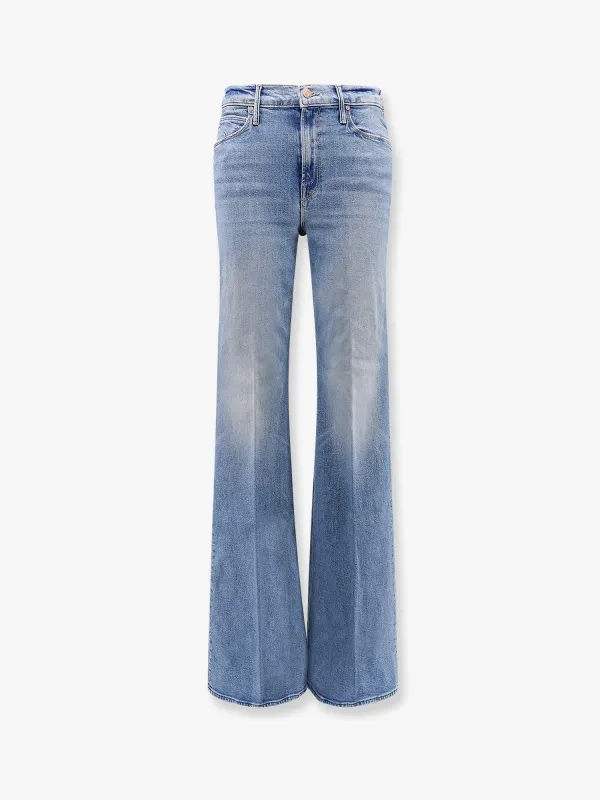 Cotton blend jeans with back logo label sold by Lord & Taylor