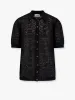 Perforated linen and cotton cardigan sold by Lord & Taylor