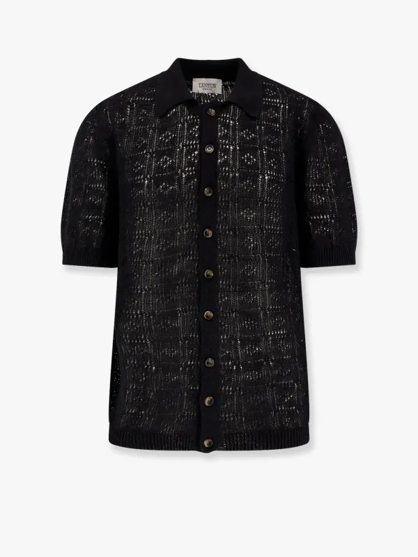 Perforated linen and cotton cardigan sold by Lord & Taylor